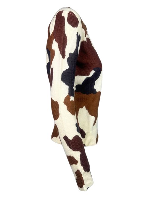 maglia donna fantasia muccata MC2 Saint Barth | NEW QUEEN PRINT- COW SKIN10
